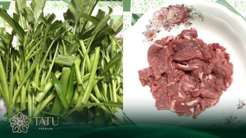 Rau muốn và thịt bò sẽ kích thích lên sẹo và thâm tím mí mắt.